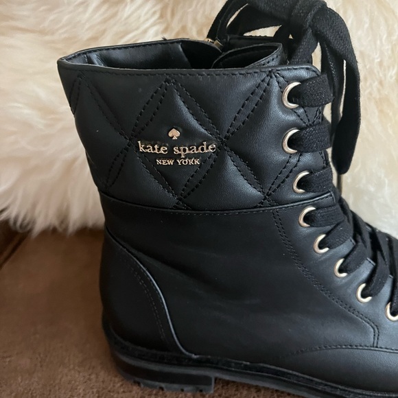 Kate Spade Billie Combat Boots Size 6 - Picture 3 of 3